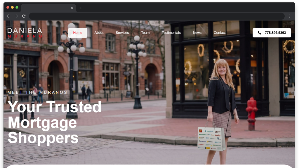 Daniela Mortgage Shopper Website Development